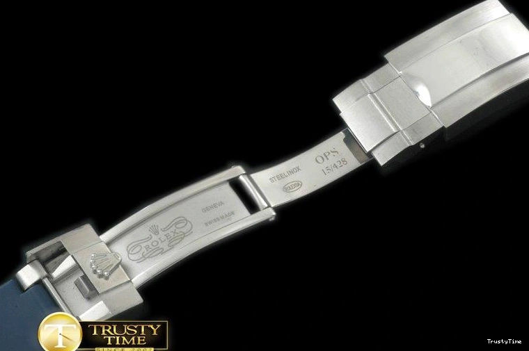 0327 ROLACC021C – Dark Blue Rubber Strap 20 18 with Insignia Clasp Compact 837